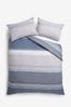 Blue Stripe Duvet Cover and Pillowcase Set