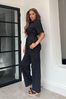 Girl In Mind Black Seraphina Military Style Jumpsuit