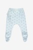 The Little Tailor Blue All Over Print Rocking Horse Jersey Slouch Pants