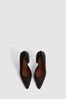Reiss Black Keri Embellished Mesh Court Shoes