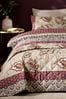 Catherine Lansfield Red Kashmir Floral Paisley Easy Care Bedspread