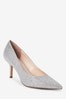 Silver Bridal Heatseal Court Shoes