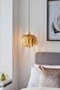 Gallery Home Gold Daphnie Gold Leaf 1 Bulb Pendant Ceiling Light