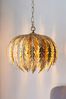 Gallery Home Gold Daphnie Gold Leaf 1 Bulb Pendant Ceiling Light