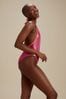 Speedo FLU3NTE Pink Metallic Thin Strap Swimsuit