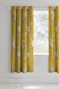 Catherine Lansfield Ochre Yellow Canterbury Eyelet Blackout Curtains