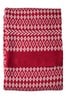 Gallery Home Red Fairisle Pattern Diamond Throw