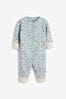 Teal Blue Baby 3 Pack Footless Sleepsuits (0mths-3yrs)