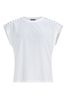 Mint Velvet White Button Detail T-Shirt
