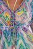 Monsoon Pink Ikat Print Kaftan Dress in LENZING™ ECOVERO™