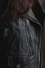 Superdry Black Aviator Leather Biker Jacket
