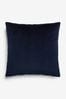 Navy Blue Collection Luxe Velvet Geo Square Cushion