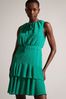 Ted Baker Green Zandaa Asymmetric Tiered Mini Dress