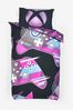 Purple Glow In The Dark Xbox Duvet Cover and Pillowcase Set
