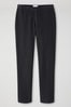 Pure Collection Black Cotton Stretch Crop Trousers