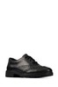 Clarks Black Leather Loxham Brogue Youths Shoes