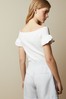 Ted BakerWhite Misteey Bardot Frill Detail Knitted Top