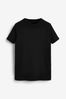 Black 3 Pack Cotton Rib T-Shirts (1.5-16yrs)