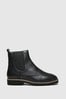 Schuh Black Cecilia Leather Brogue Chelsea Boots