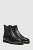 Schuh Black Cecilia Leather Brogue Chelsea Boots
