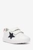 White Wide Fit (G) Star Touch Fastening Shoes