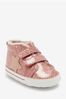 Pink Glitter Warm Lined Baby Boots (0-18mths)