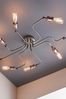 Gallery Home Pewter Grey Halsy Flush Ceiling Light
