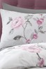 Catherine Lansfield Pink/Grey Floral Trail Duvet Cover and Pillowcase Set