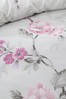 Catherine Lansfield Pink/Grey Floral Trail Duvet Cover and Pillowcase Set