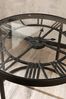 Pacific Lifestyle Antique Black Metal Round Clock Side Table