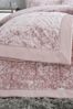 Catherine Lansfield Pink Crushed Velvet Bedspread