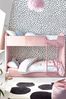 Stella Blush Pink Velvet Upholstered Bunk Bed