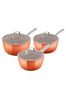 Tower 3 Piece Copper Copper Forged Saucepan Set
