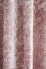 Catherine Lansfield Blush Pink Crushed Velvet Eyelet Curtains