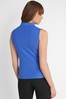 Calvin Klein Golf Blue Sleeveless Performance Cotton Blend Poloshirt