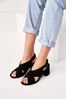 Black Forever Comfort® Motion Flex Cross Over Sandals