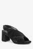 Black Forever Comfort® Motion Flex Cross Over Sandals