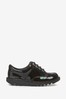 Kickers Youth Kick Lo Patent Leather Black Shoes