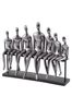 Libra Gunmetal Grey Figures On A Bench Sculpture