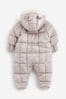 Baker by Ted Baker Oyster Shower Resistant Snowsuit With Mittens