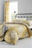 Catherine Lansfield Ochre Yellow Canterbury Floral Duvet Cover and Pillowcase Set