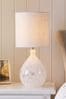 White Confetti Glass Table Lamp