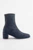 Navy Blue Extra Wide Fit Forever Comfort® Sock Ankle Boots