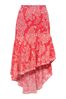 Mint Velvet Red Gracie Print Tiered Midi Skirt