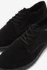 Black Faux Suede Chunky Sole Lace-Ups