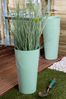 Wham Set of 4 Green Studio 18cm Tall Round Plastic Planters