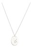 Oliver Bonas Sterling Silver Wildflowers And Stars Engraved Pendant Necklace