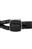 BOSS Black Seal Braided Leather Bracelet