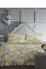 D&D Ochre Yellow Mishka Vintage Floral Duvet Cover and Pillowcase Set