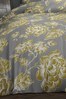 D&D Ochre Yellow Mishka Vintage Floral Duvet Cover and Pillowcase Set